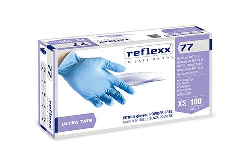 Guanti in nitrile senza polvere Reflexx 77