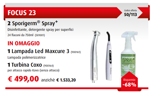 24 FLACONI DI SPORIGERM SPRAY DA 750 ML,  IN OMAGGIO 1 LAMPADA LED E 1 TURBINA COXO.